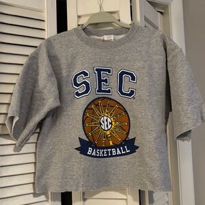 Hanes Gray SEC Basketball Cutoff Sweatshirt